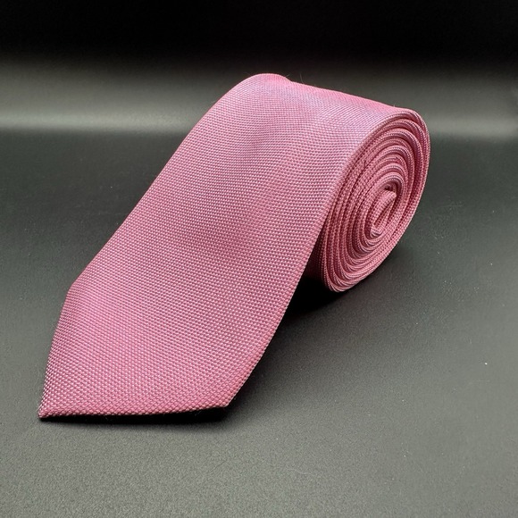 Charles Tyrwhitt London Men's Woven Neck Tie Pink 100% Silk - Picture 1 of 4